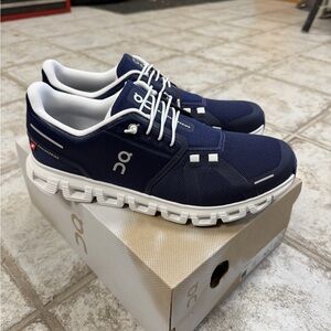 On Running Men's Blue and White Sneakers